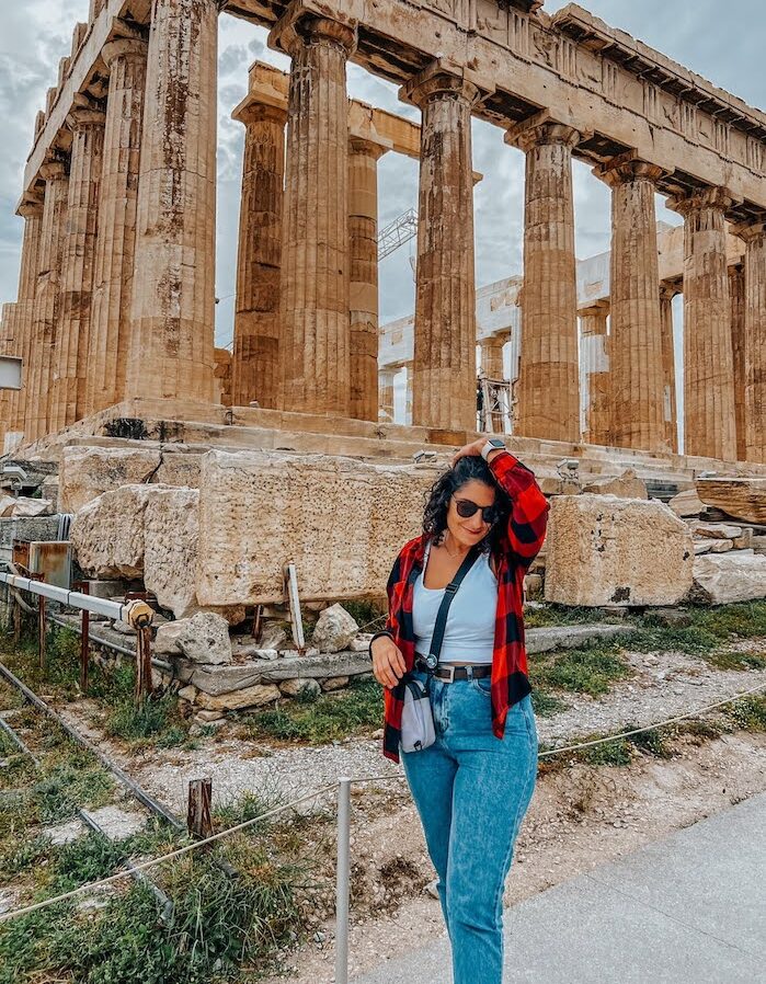 Autora na Acrópole de Atenas
