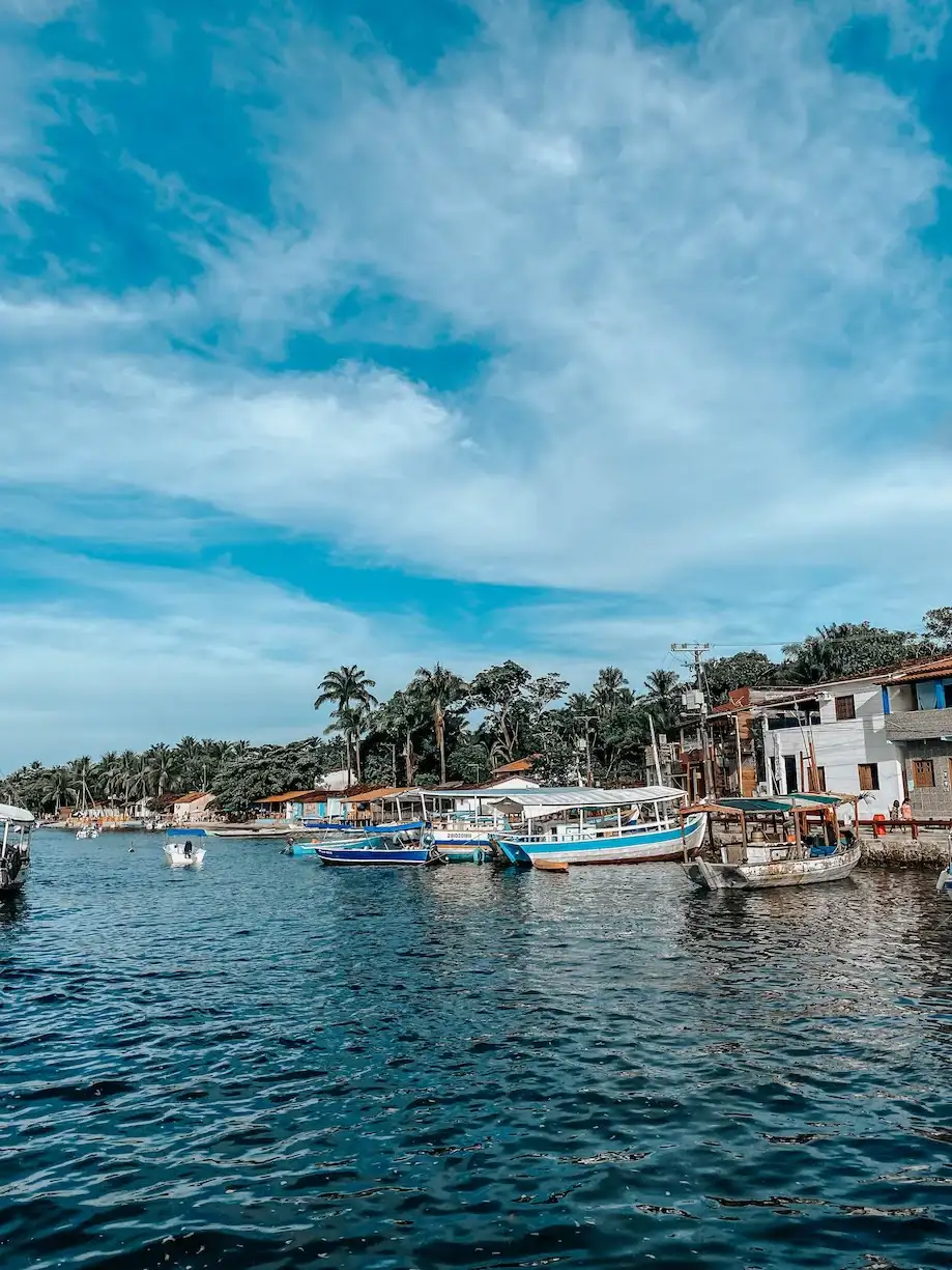 Chegada em Boipeba, na Bahia